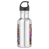 Die Bücherwurm Edelstahlflasche (Vorderseite)