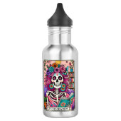 Die Bücherwurm Edelstahlflasche (Links)