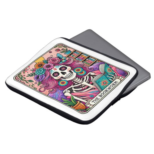 Die Bücherwurm Laptopschutzhülle (Vorne Oben)