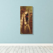 Die Bücherwurm Leinwanddruck (Insitu (Holzboden))