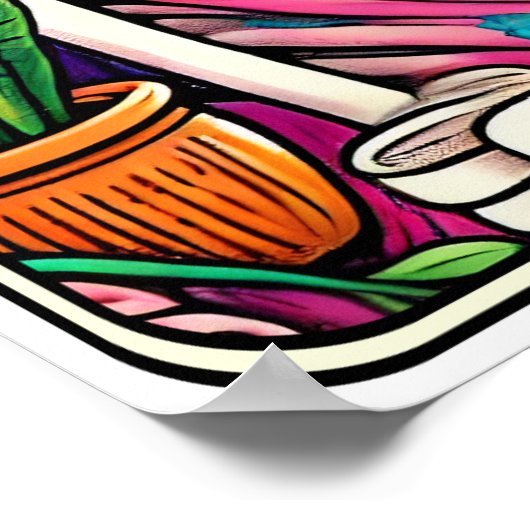 Die Bücherwurm Poster (Ecke)