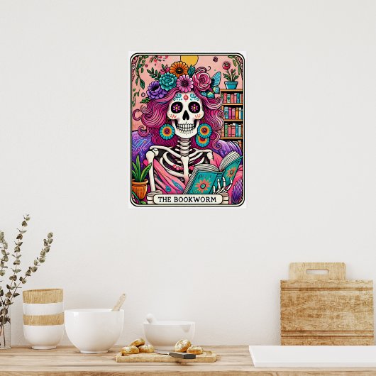 Die Bücherwurm Poster (Küche)