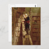 Die Bücherwurm Postkarte (Vorne/Hinten)