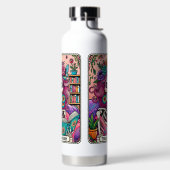 Die Bücherwurm Trinkflasche (links)