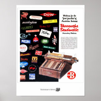 Die Buchführungsmaschinen von gestern Poster