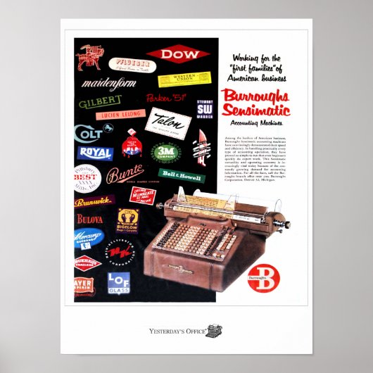 Die Buchführungsmaschinen von gestern Poster (Vorne)