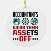 Die Buchhalter arbeiten ihre Vermögenswerte aus de Keramik Ornament (Hinten)