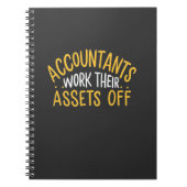 Die Buchhalter arbeiten ihre Vermögenswerte aus Notizblock (Vorderseite)