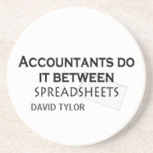 Die Buchhalter machen das! Sandstein Untersetzer (Vorne)