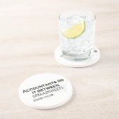 Die Buchhalter machen das! Sandstein Untersetzer (Seite)