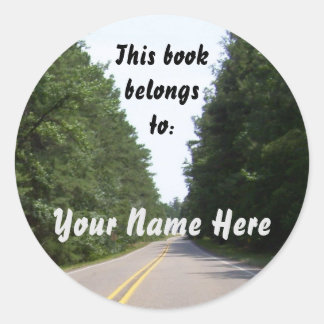 Die Buchschilder des Reisenden Runder Aufkleber