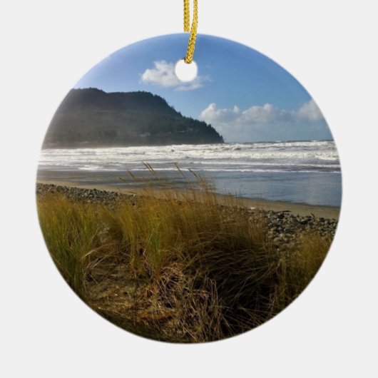 Die Bucht am Meer, Oregon Keramik Ornament (Vorne)