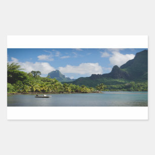 Die Bucht des Kochs, Moorea Fotoaufkleber Rechteckiger Aufkleber