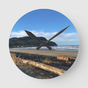 Die Bucht direkt am Meer, Oregon Runde Wanduhr