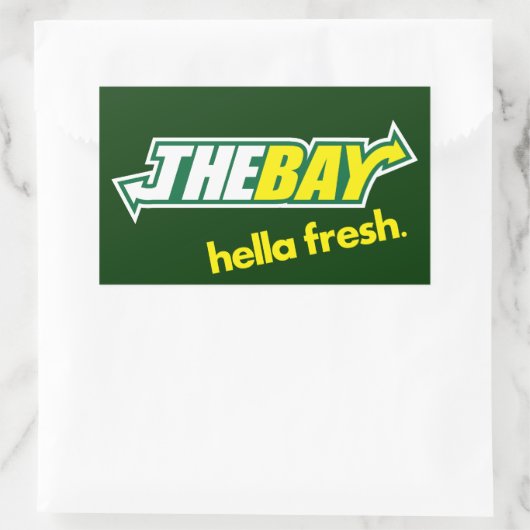 Die Bucht Rechteckiger Aufkleber (Tasche)