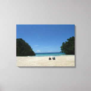 Die Bucht-Strand-Jamaika-Foto-Wand-Leinwand des Leinwanddruck