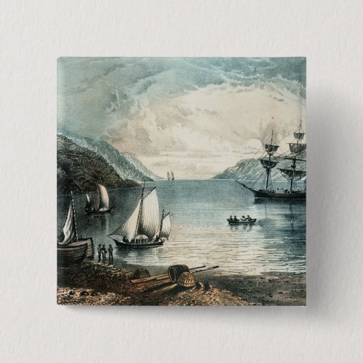 Die Bucht von Annapolis, c.1880 Button (Vorderseite)