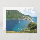 Die Bucht von Dominica Postkarte (Vorne/Hinten)