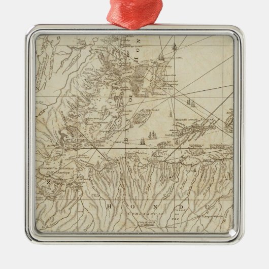 Die Bucht von Honduras Ornament Aus Metall (Vorne)