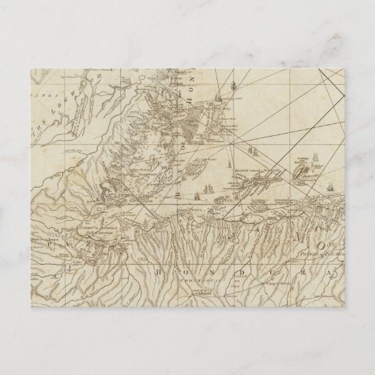 Die Bucht von Honduras Postkarte (Vorderseite)