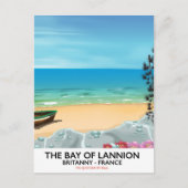 Die Bucht von Lannion France Reiseplakat Postkarte (Vorderseite)