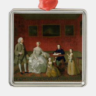 Die Buckley-Eber Familie, c.1758-60 (Öl auf Ornament Aus Metall