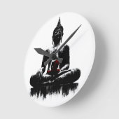 Die Buddha-Wanduhr Runde Wanduhr (Winkel)