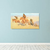 Die Buffalo-Läufer, das große Horn-Becken von Remi Leinwanddruck (Insitu (Holzboden))