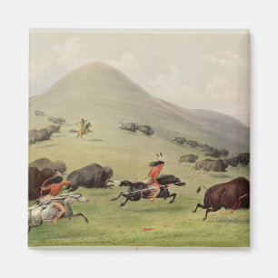 Die Büffel-Jagd, c.1832 Magnet