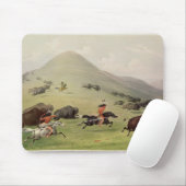 Die Büffel-Jagd, c.1832 Mousepad (Mit Mouse)