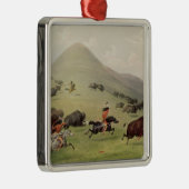 Die Büffel-Jagd, c.1832 Silbernes Ornament (Rechts)