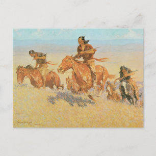 Die Büffelläufer, Big Horn Basin von Remington Postkarte