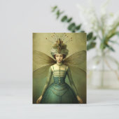Die Bug Lady Creepy Retro Postkarte (Stehend Vorderseite)
