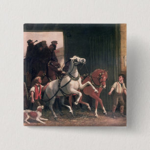 Die Bühne kommt, c.1830 an Button