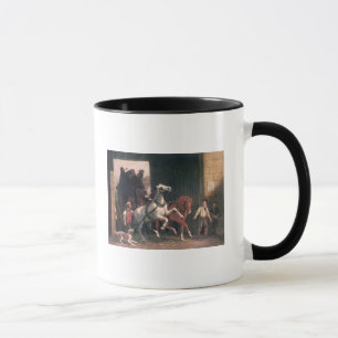 Die Bühne kommt, c.1830 an Tasse