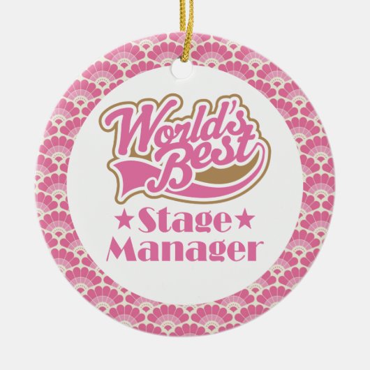 Die Bühne-Manager-Geschenk-Verzierung der Welt Keramik Ornament (Vorne)