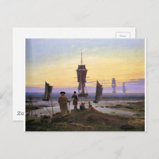 Die Bühnen des Lebens von Caspar David Friedrich Postkarte (Vorne/Hinten)