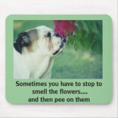 Die Bulldogge und die Rose Mousepad (Vorne)