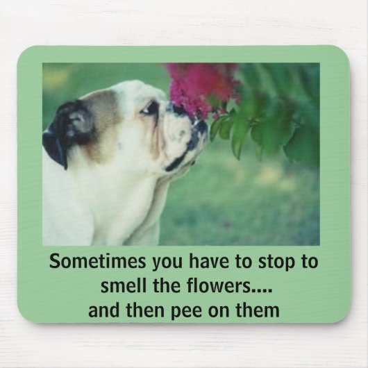 Die Bulldogge und die Rose Mousepad (Vorne)