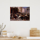 Die Bullen und Bären auf dem Markt, 1879 Poster (Küche)