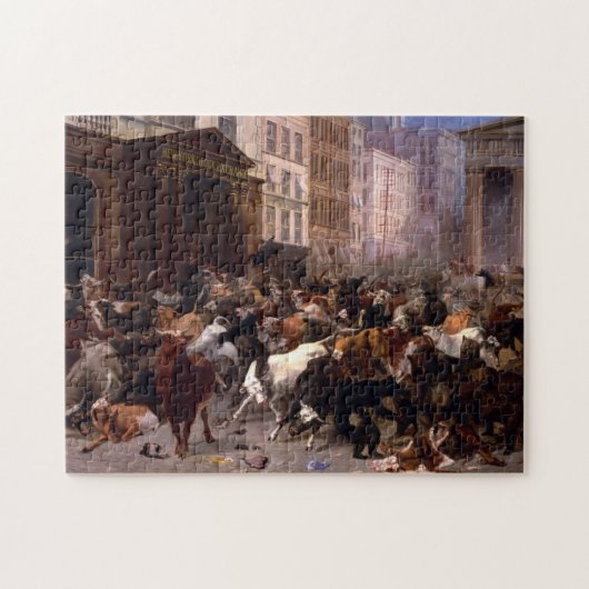 Die Bullen und Bären auf dem Markt, 1879 Puzzle (Horizontal)