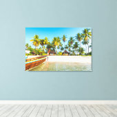 Die Bungalows am Strand | Ko Mook, Thailand Leinwanddruck (Insitu (Holzboden))