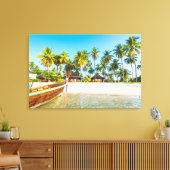 Die Bungalows am Strand | Ko Mook, Thailand Leinwanddruck (Insitu (Wohnzimmer))