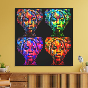 Die bunte Kunst des Quiltens feiern Leinwanddruck