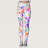 Die bunte Regenbogen-Spritzer-Kunst spritzt Leggings (Vorderseite)