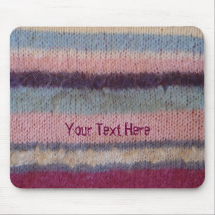 die bunte Retro gestrickte Art stripes Spaß Mousepad