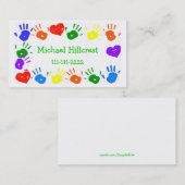 Die bunte Telefonkarte der Kinder Telefonnummerkarte (Vorne/Hinten)