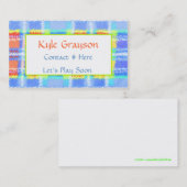 Die bunte Telefonkarte der Kinder Telefonnummerkarte (Vorne/Hinten)