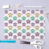 Die bunten Strand-Häuser Seidenpapier (Handwerk)