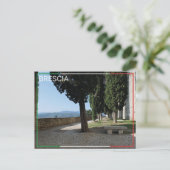 Die Burg Brescia - Italien Postkarte (Stehend Vorderseite)
